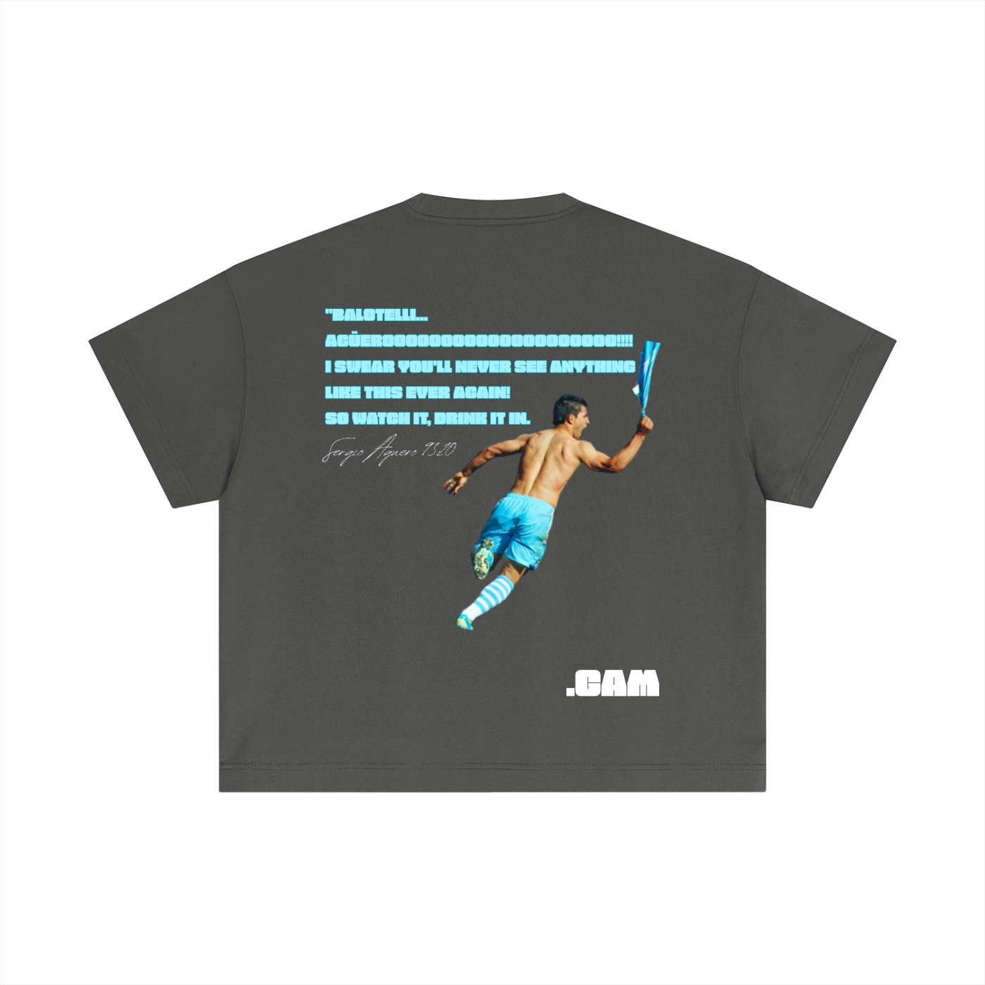 Agueroooo Cotton Boxy T-Shirt Dark